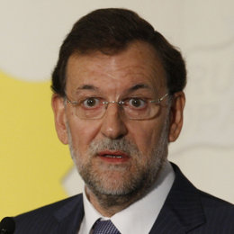 Primer plano de Mariano Rajoy en unos desayunos informativos
