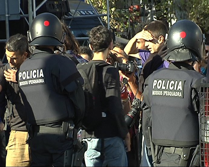 Incidentes en la antigua sede de Banesto
