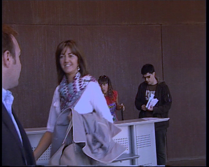 Idoia Mendia a la salida de un congreso de software libre R