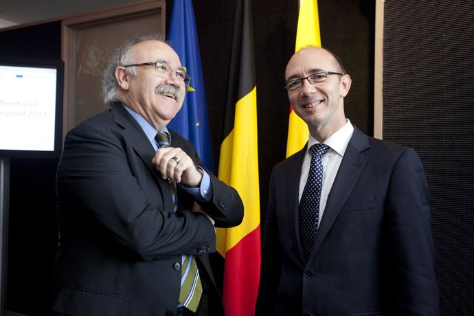 Carod-Rovira con el ministro-presidente de Valonia, Rudy Demotte 