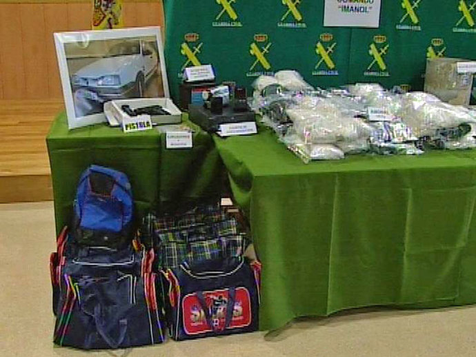 Material incautado del comando 'Imanol'