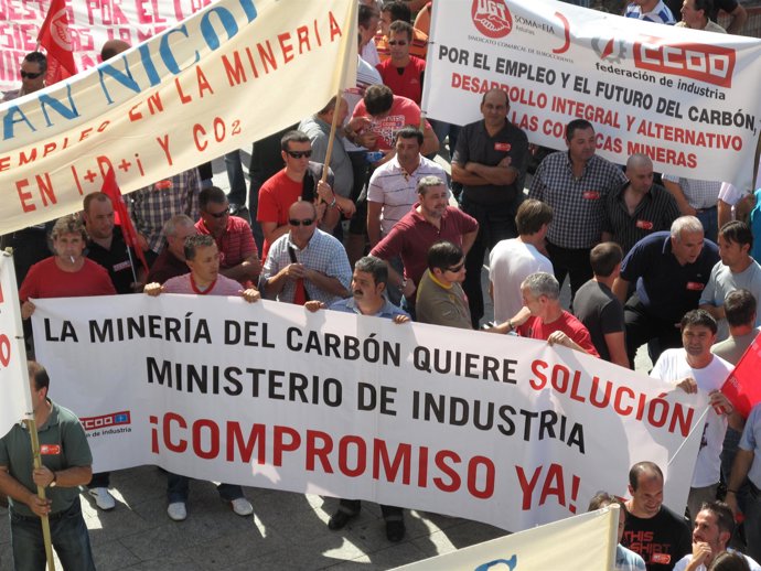 Movilización de los mineros.