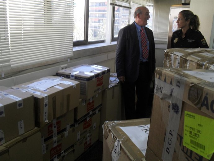 La documentación intervenida, en unas 35 cajas.