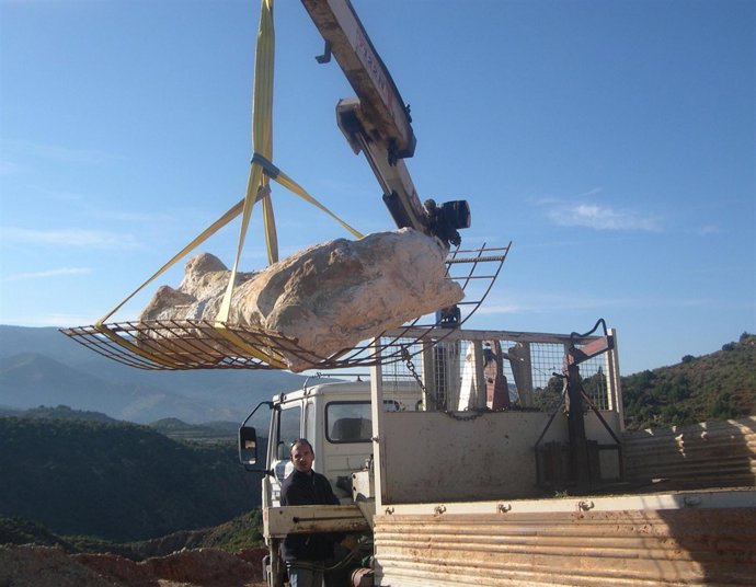 Los restos fósiles se han trasladado a un laboratorio en Teruel