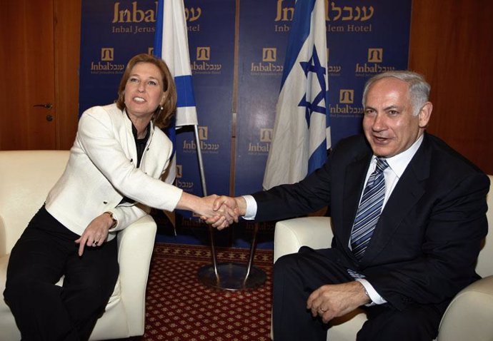 Benjamín Netanyahu y Tzipi Livni