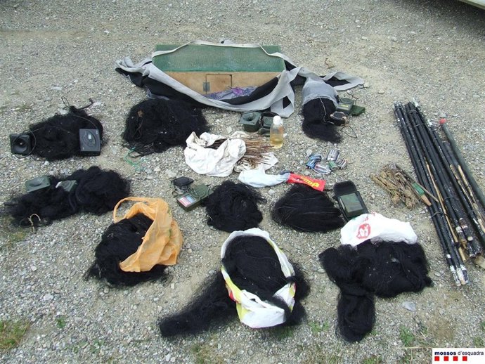 Material intervenido cazadores furtivos