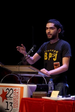 Secretario general del Sindicato de Estudiantes, Tohil Delgado 