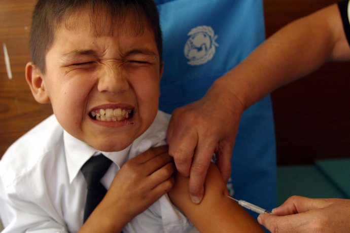 Vacuna, niño, gripe