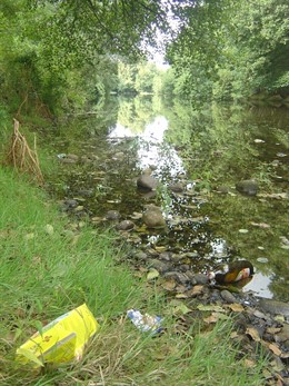 restos de suciedad en la zona