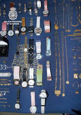 La Policía Nacional se incauta de joyas