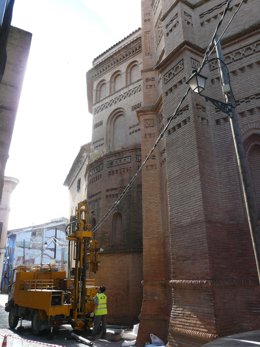 Obras en la Colegiata de Santa María de Calatayud