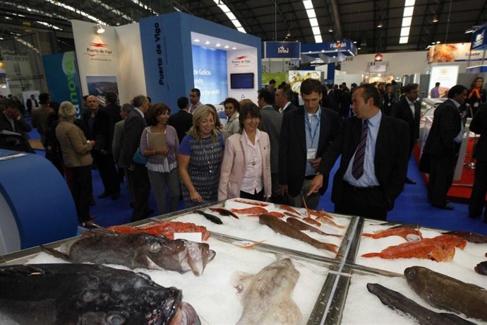 Rosa Quintana en la Feria Conxemar en Vigo.