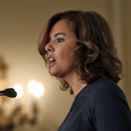 Primer plano de Soraya Saénz de Santamaría