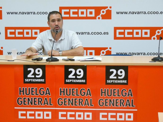 José María Molinero, secretario general de CCOO de Navarra.