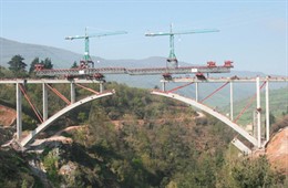 obras en un viaducto