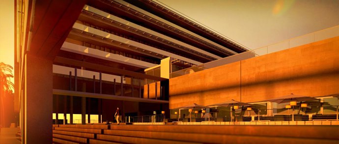 Recreación del futuro Parador Atlántico