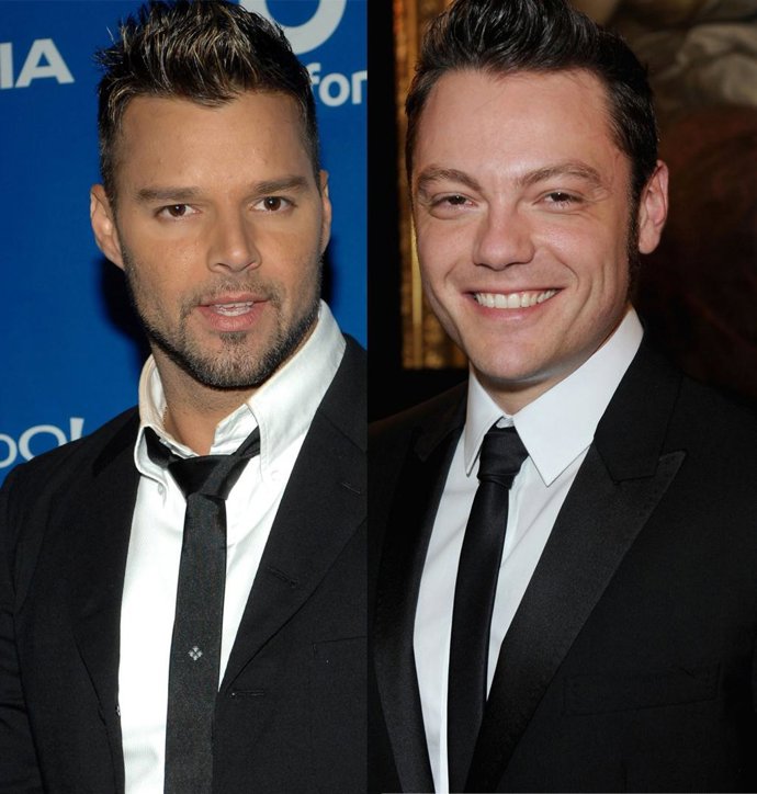 Montaje de Ricky Martin y Tiziano Ferro 