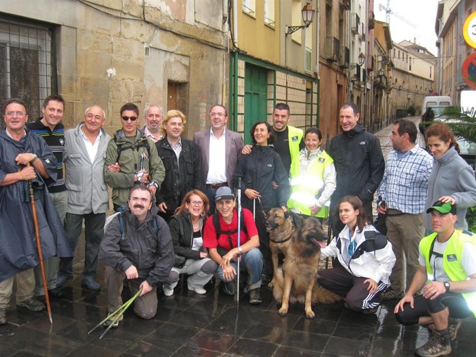Serafín Zubiri y sus acompañantes han llegado este sábado a Logroño