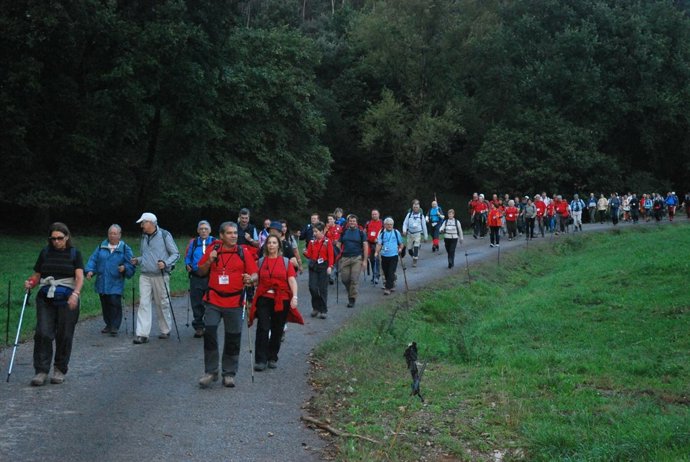 Montañeros en la Marcha Nacional