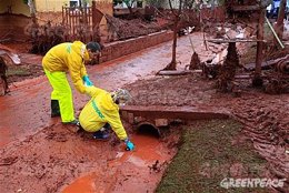 Greenpeace detecta niveles altos de arsénico y mercurio en los lodos del vertido