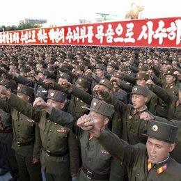 Soldados en Corea del Norte 