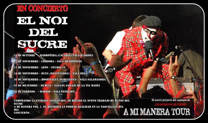 LA PRIMERA GIRA DE SALAS DEL NOI DEL SUCRE COMIENZA EN EXTREMADURA Y ACABA EN MA