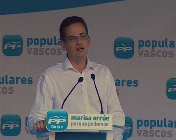 mitin del PP vasco en Getxo en el que interviene Antonio Basagoiti T