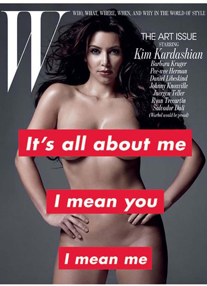 Kim Kardashian en la portada de la revista 'W'