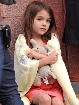 Suri Cruise en el rodaje de 'Son of No One' en Nueva York 