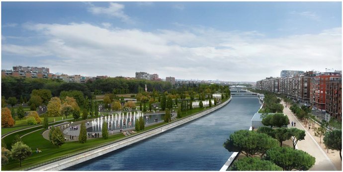 Recreación de la playa de Madrid