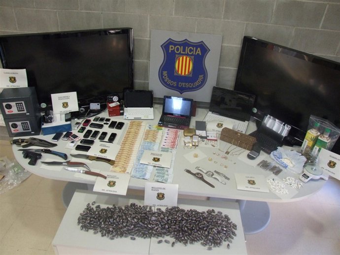 Material decomisado en Martorell