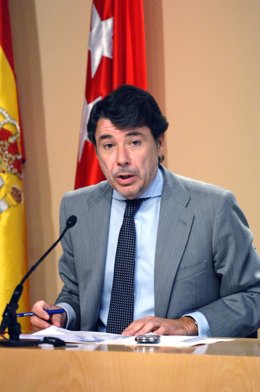 Ignacio González durante la rueda de prensa