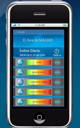 Nueva aplicación de i-Phone para información sobre calidad del aire