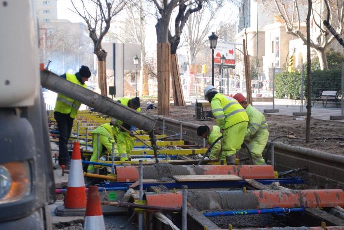 obras tranvía Aragón