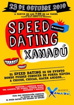 Cartel del Speed Dating de Xanadú