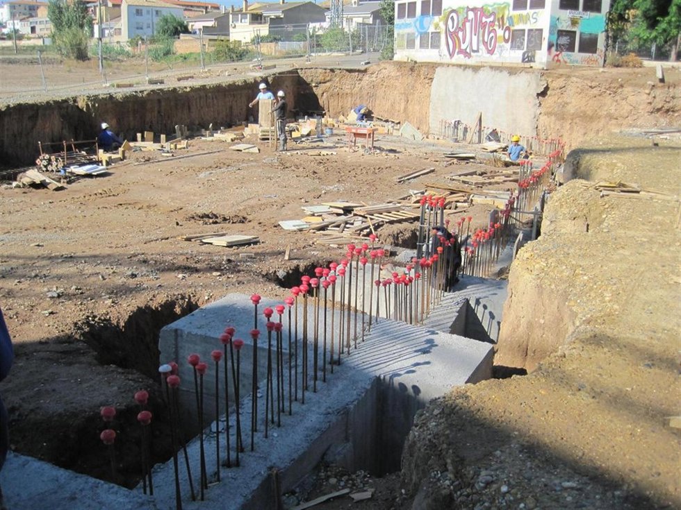 Obras en el Auditorio de Alagón