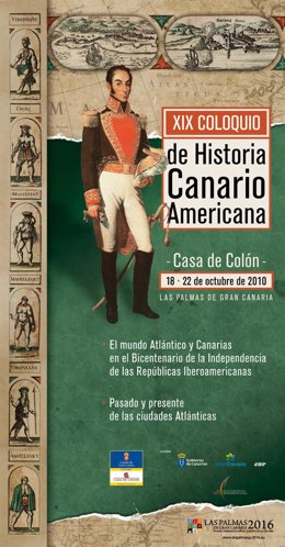 Cartel del XIX Coloquio de Historia Canario Americana en Las Palmas de Gran Cana