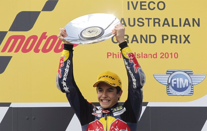 Márquez celebra su triunfo en Australia