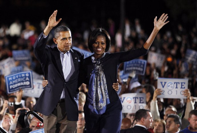 presidente de Estados Unidos Barack Obama y su esposa Michelle