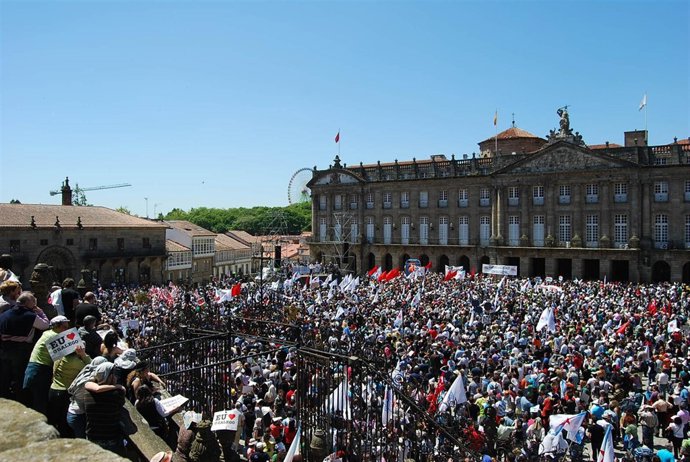 Manifestación a favor del gallego