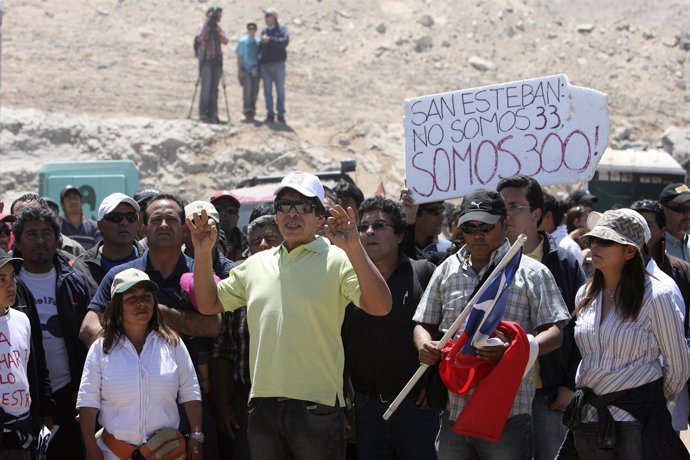Trabajadores de la mina chilena de San José