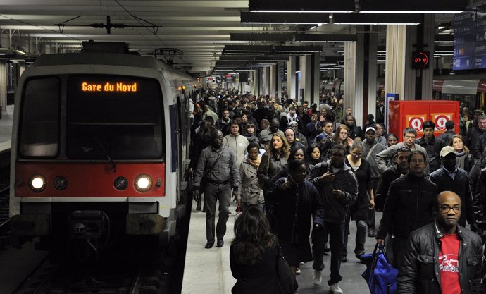 Metro en Francia durante la Huelga General