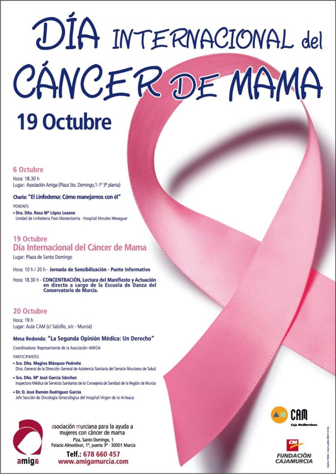 Cartel del Día del Cáncer de Mama