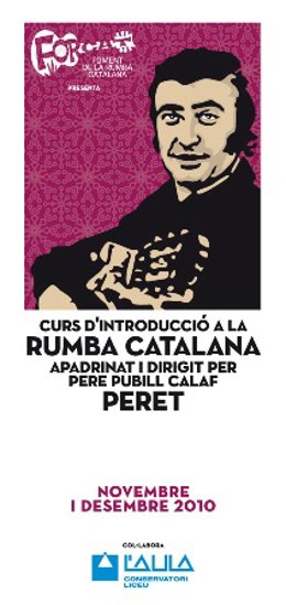 cartel del curso de rumaba de Peret