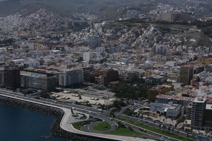 Vista aérea de Las Palmas de Gran Canaria.