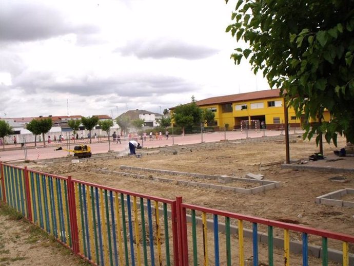 Imagen de un colegio en obras