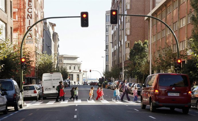 Semáforo en Marqués de la Hermida 