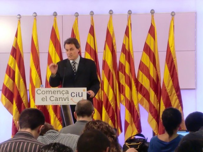 El presidente de CiU, Artur Mas