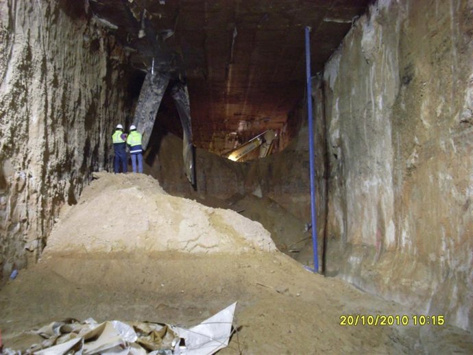 Las obras de excavación del túnel en el Pinar de Antequera