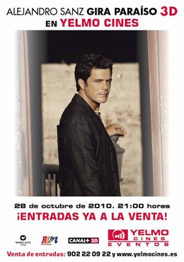 ALEJANDRO SANZ 3D En YELMO CINES